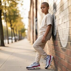 Nike Air Max 95 905348-029 Kids 6Y Running Shoes Anthracite Sneakers